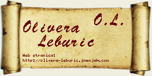 Olivera Leburić vizit kartica